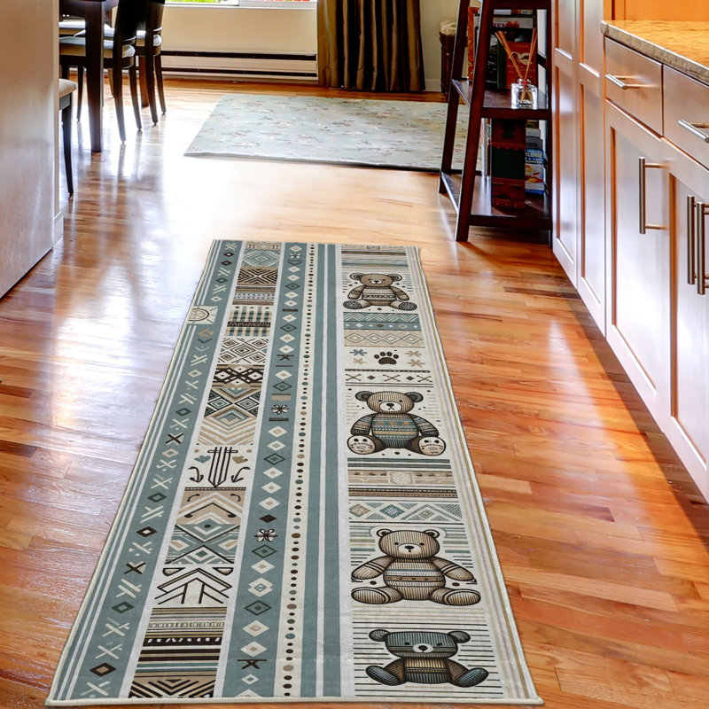 Machine Printed 229cm X 79cm Area Rug