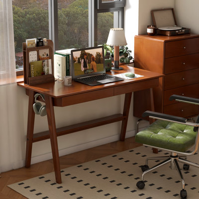 Bureau l 47 po Mid-Century avec tiroir