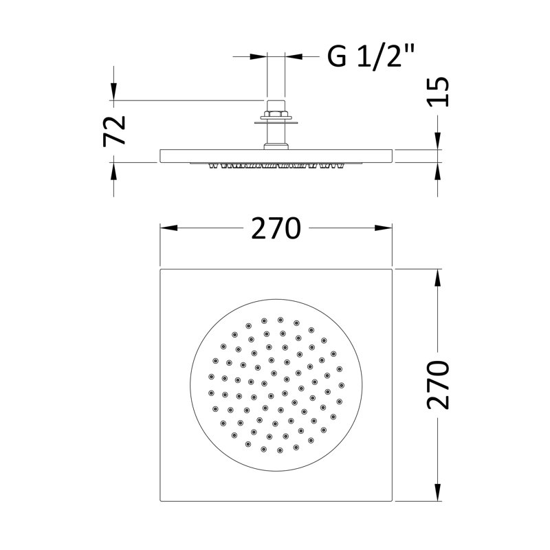 Rain Fixed Shower Head