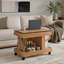 Petite table basse mobile avec plateau pivotant à 360 °, compartiment de rangement, roues verrouillables-1713123466