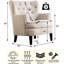 Fauteuil d'appoint rembourré et rembourré Mid-Century