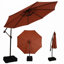 Parasol de patio décalé 10 pi avec base et sac de sable - Orange brûlé-770312858