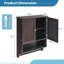 Olari 2-Doors Bathroom Wall-Mounted Medicine Cabinet With Towel Bar-842185715