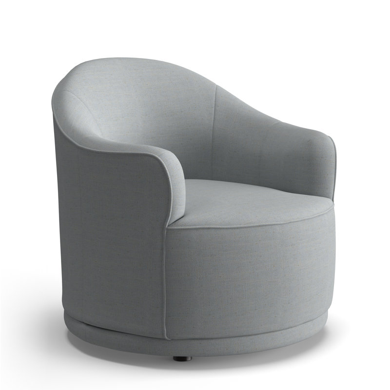 Fauteuil demi-tonneau Rumi, Nomade Oxford Crypton Performance chenille