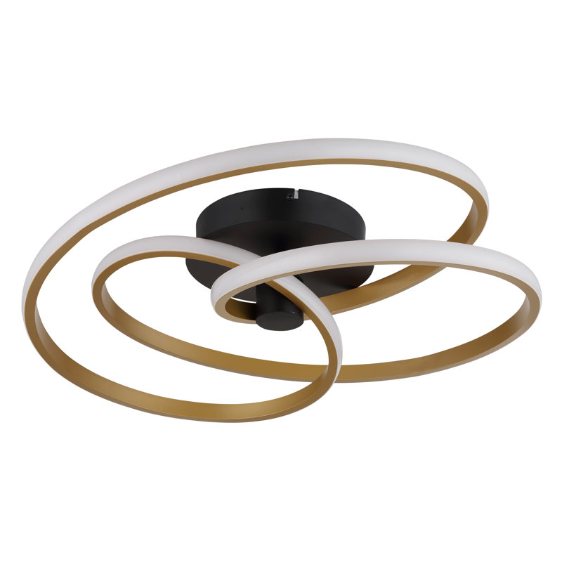 Cyenna Aluminium LED Flush Mount, Gold
