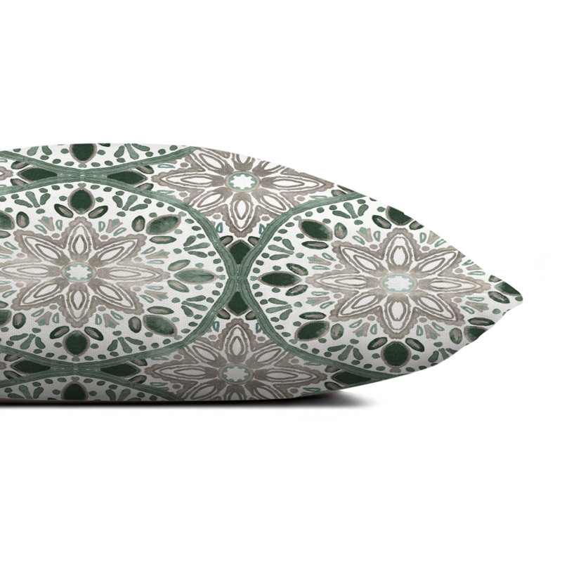  Housse et insert de coussin d'extérieur pour l'extérieur, Vert foncé, Géométrique