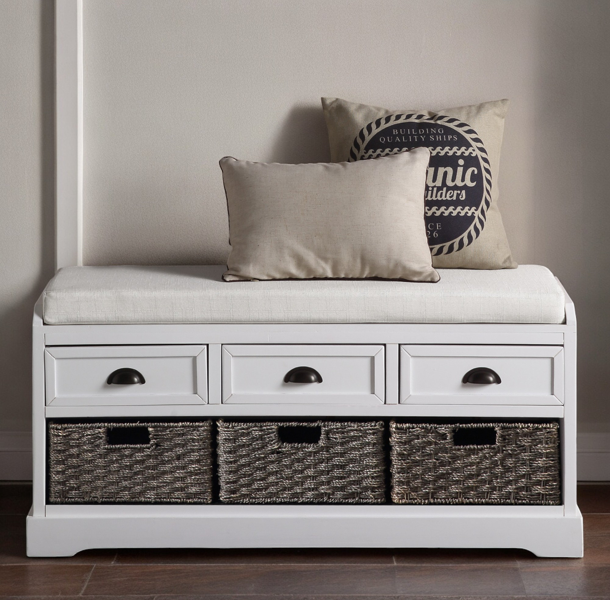 Longshore Tides Gokey Drawers Storage Bench | Wayfair