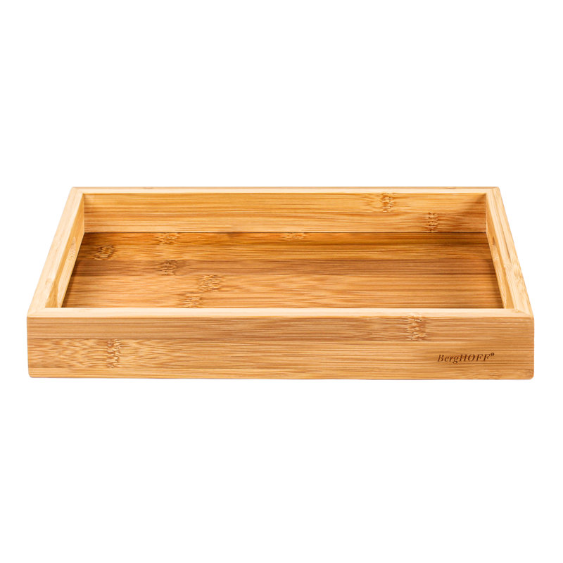 Natural Bamboo 8-Piece Coaster and Tray Set