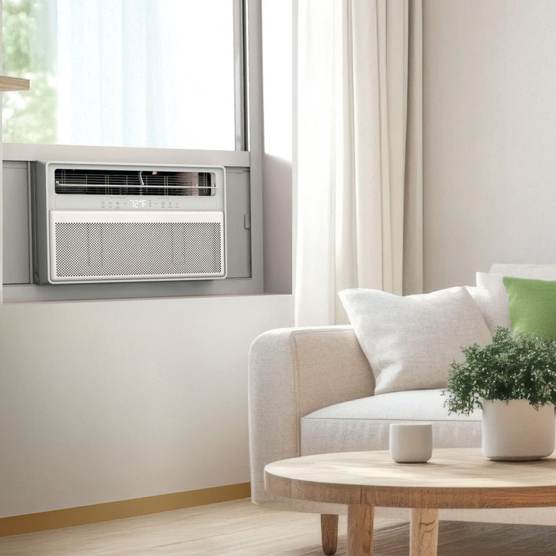 Q-Series 12,000 BTU 550 Sq. Ft. Smart Inverter Window Air Conditioner with Heater, Remote Control & Wi-Fi Compatibility