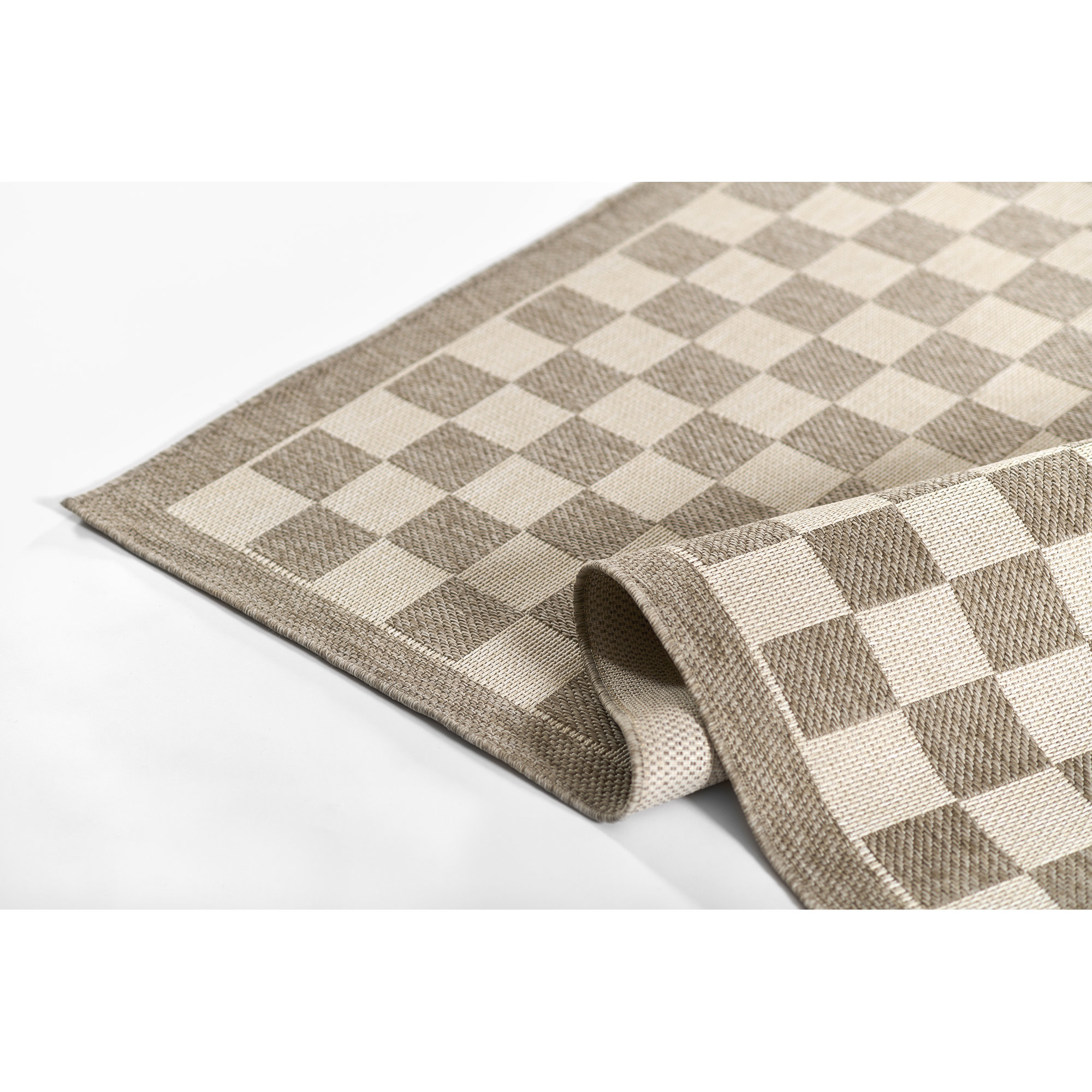 Erin Gates by Momeni Saybrook Check Gray Indoor / Outdoor Area Rug, Rectangle 2' x 3'