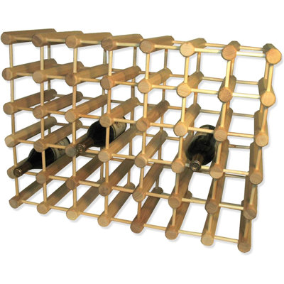 J.K. Adams Ash Wood Modular Wine Rack, Stackable Storage Holder, 40 Bottles