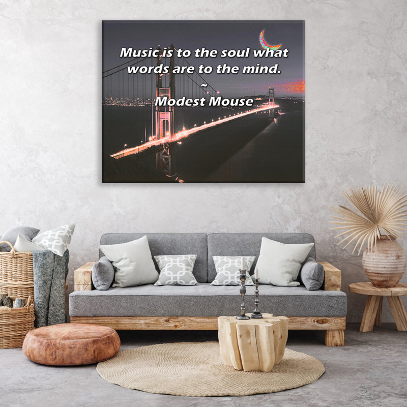 Artsy Quote By Modest Mouse Gallery Wrapped Canvas, 33" H x 48" W