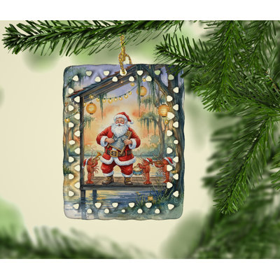 Ornement en porcelaine de Noël Cajun