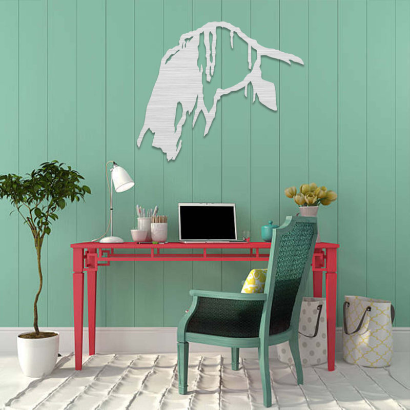 Décoration murale El Capitan, H 30 po x l 36 po x P 0,12 po, Argent