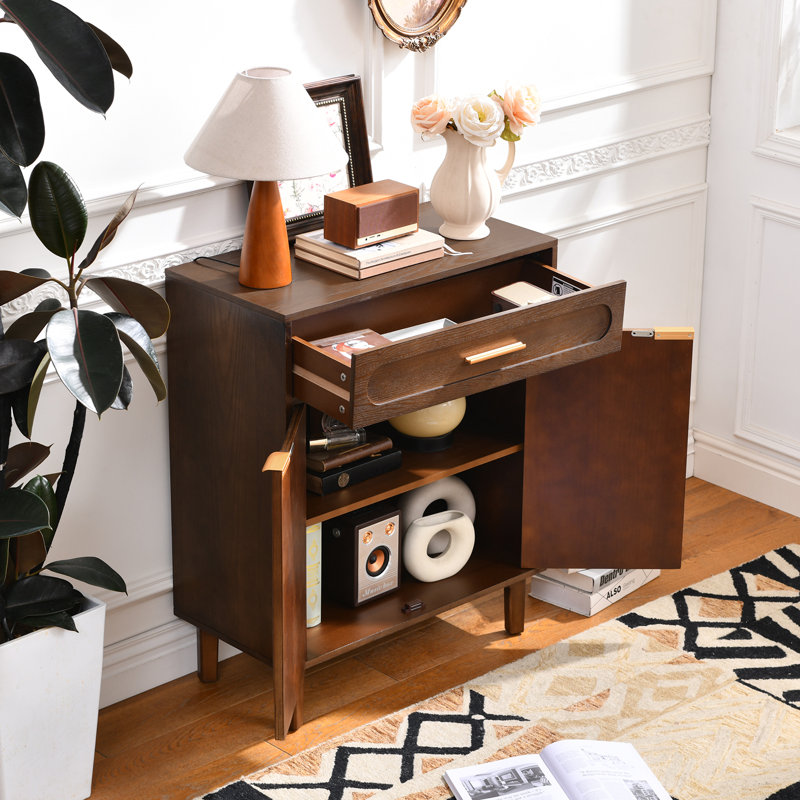 Armoire d'appoint moderne avec portes et tiroir Acquanetta
