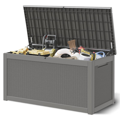 57.9"W 230 Gallon Durable Waterproof Resin Deck Box by KAMABOKO