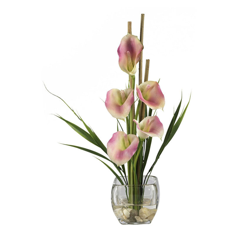 Centre de table Calla Lilies, Rose