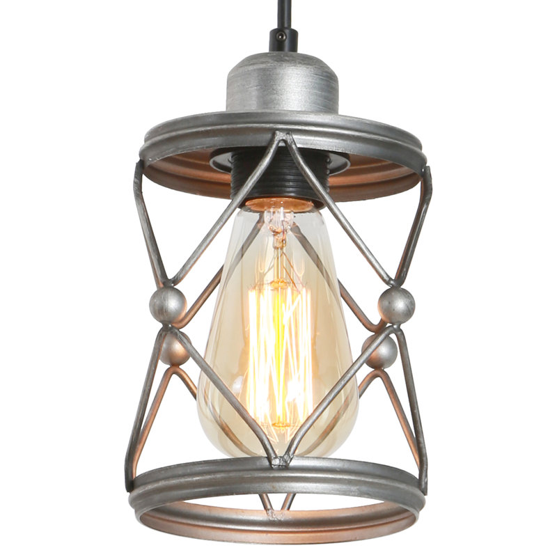 Luminaire suspendu réglable en métal argenté pour les espaces intérieurs tels que l'îlot de cuisine, le salon, le sous-sol - E26