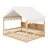 All-In-One Daybed With LED Lights, Bookshelf Storage, Fence & Dream Curtain-1981473210