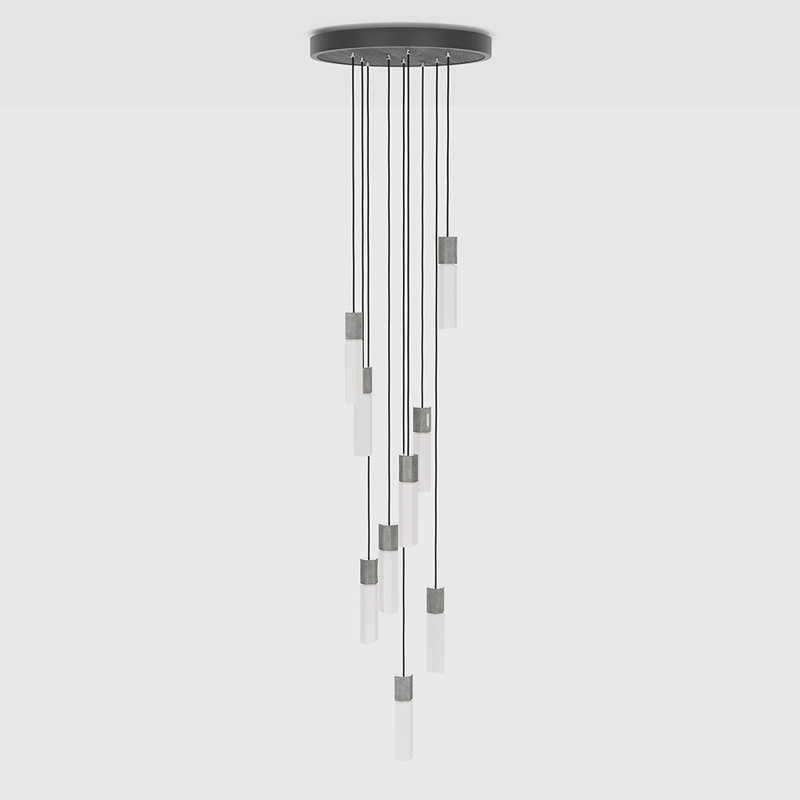 Basalt 9 - Light Pendant, Stainless Steel