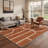 Aura Modern Machine Washable Beige / Brown Indoor Area Rug with Non-Slip Backing-128992684