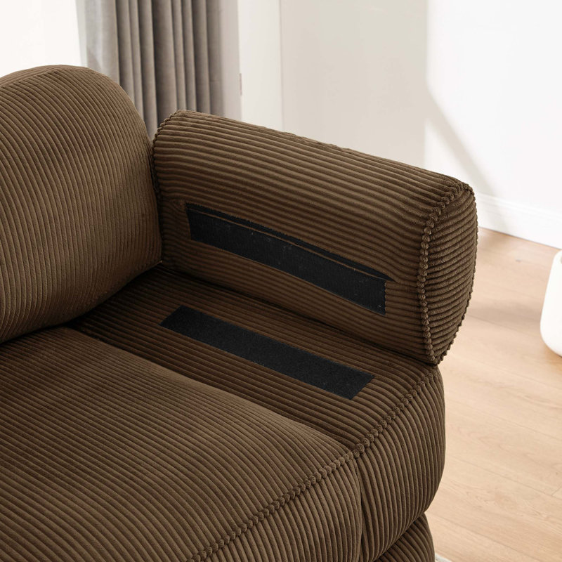 Canapé modulaire Cloud Couch, Brown Corduroy