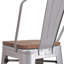 Tabouret de bar ou de comptoir en métal Marian avec dossier et siège en bois Marian-2101696388-2127243145-2101696429