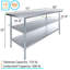 Table en acier inoxydable avec 2 tablettes inférieures KitchQuip Express - H 35 po x l 72 po x P 30 po-60901504