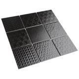 Spirit Black 11-5/8" x 11-5/8" Porcelain Mosaic Floor and Wall Tile