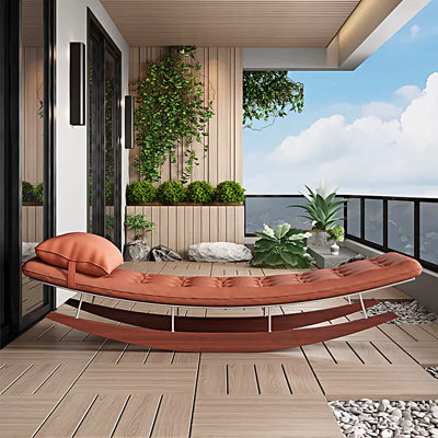 Chaise berçante ergonomique en cuir et silicone