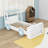 Twin Wood Car Bed with Storage Shelves and Fun Racecar Design-69181716