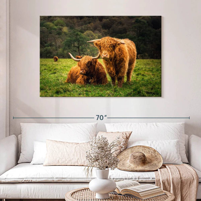 Brampt Highland Cow Friends, H 32 po x l 48 po