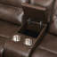 Causeuse inclinable en cuir brun GEL Match