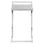 Table d'appoint en stratifié gris avec poignée en métal portable pour espace de vie