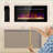 Indoor Fireplace 40'' Electric Wall Mounted/Recessed with Remote, 1500W Heater, Adjustable Flame | Black | Steel-413170966