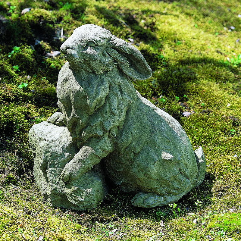 Rabbit Garden Statue, Graystone