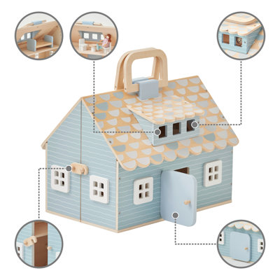 Olivia's Little World Quaint Portable Doll Cottage + Accessories for 3. ...