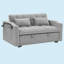 55,51 po. Canapé-lit pliable polyvalent, canapé-lit moderne en velours, dossier réglable et port USB-118609922