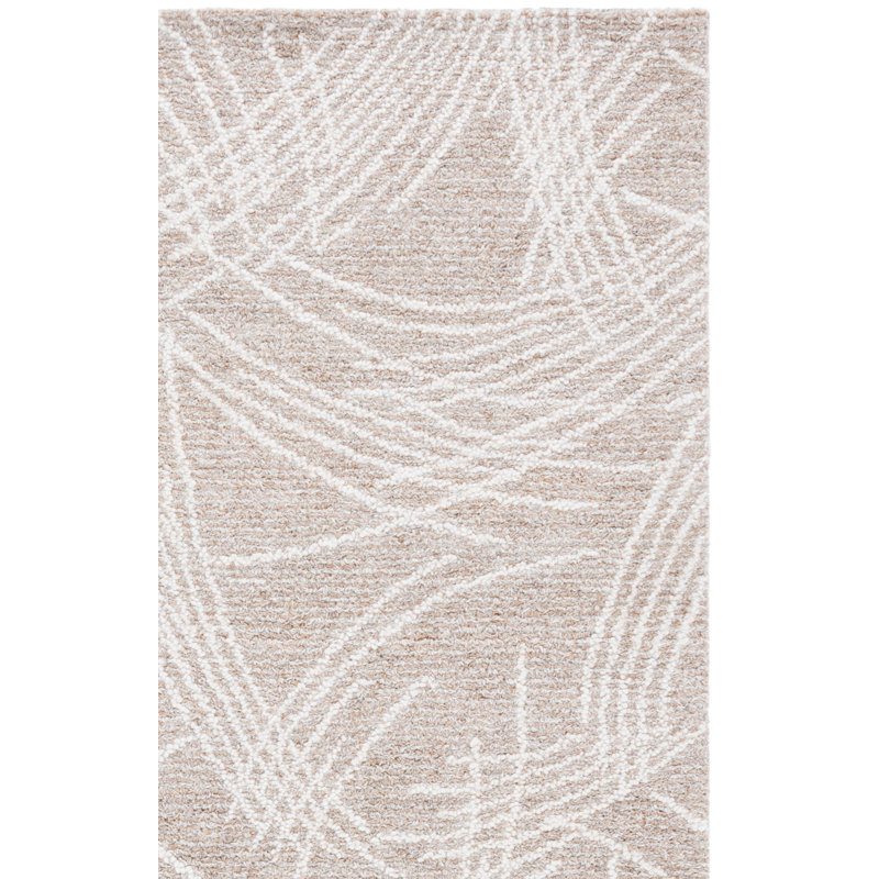 Ebony Hand Tufted Wool, Cotton Abstract Indoor Rug, Rectangle 6' x 9'