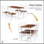 Ensemble de table de salle à manger moderne en bois 5 pièces avec chaises ergonomiques, conception peu encombrante pour les petites cuisines et salles à manger-1237291345-1237291344
