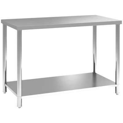 Stainless Steel Prep Table, Heavy Duty Workbench Table