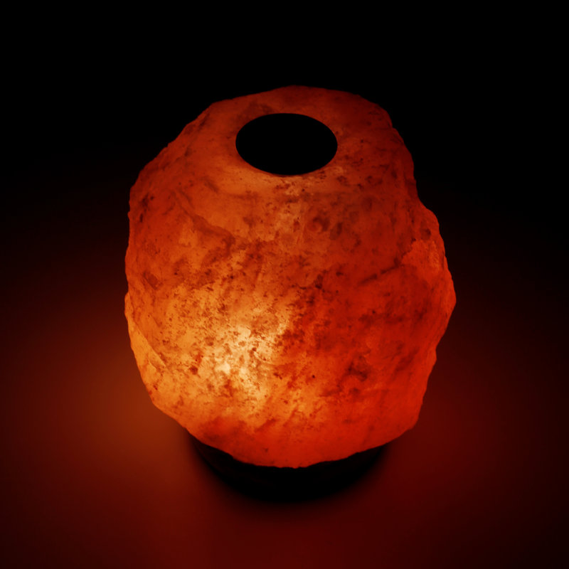 Lampe à huile en cristal de sel naturel Himalayan