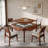 Brown-Red Solid Wood Foldable Automatic Mahjong Table for Chinese Rules, Dining Table Design
