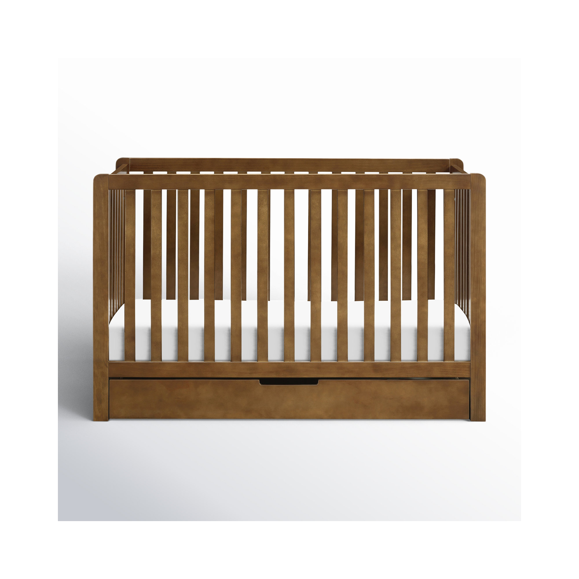 Colby 4-in-1 Convertible Crib with Storage  , Walnut