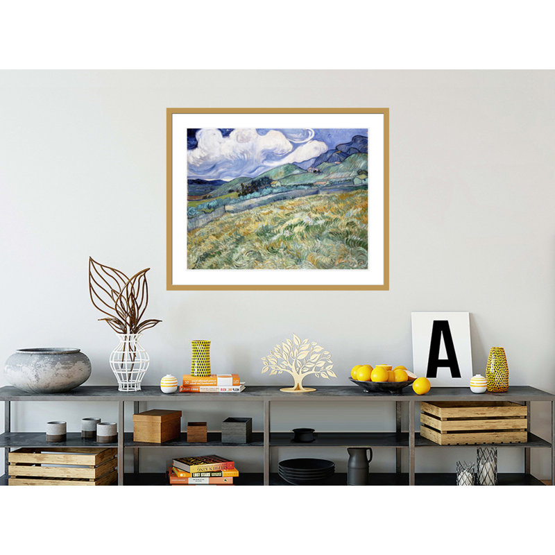 «Landscape from Saint-Remy» par Vincent van Gogh, impression giclée encadrée, H 33,5 po x l 40,88 po
