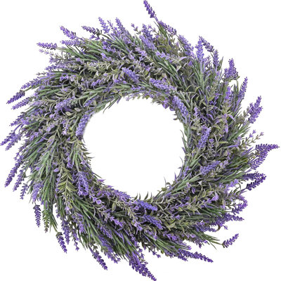 Lavande couronnes pour porte d'entrée printemps et été couronnes de ferme artificielles pour fenêtre de fenêtre murale décoration de mariage intérieur extérieur printemps été automne décoration pour la maison