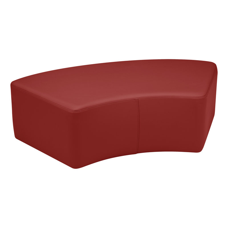 Shapes Series II Modular Collaborative Soft Seating S-Curve Stool with Foam Padded Seat, 12" H x 39.25" W x 20.5" D, No