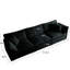 Canapé modulaire réversible en chenille noire - Coussins moelleux pour la détente inclus Polyvalence du canapé-1334743302