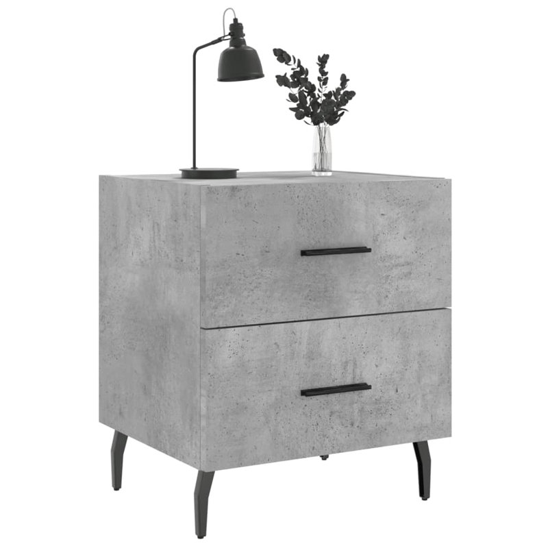 Introduce an air of modern charm to your interior with these bedside cabinets!, Concrete Grey