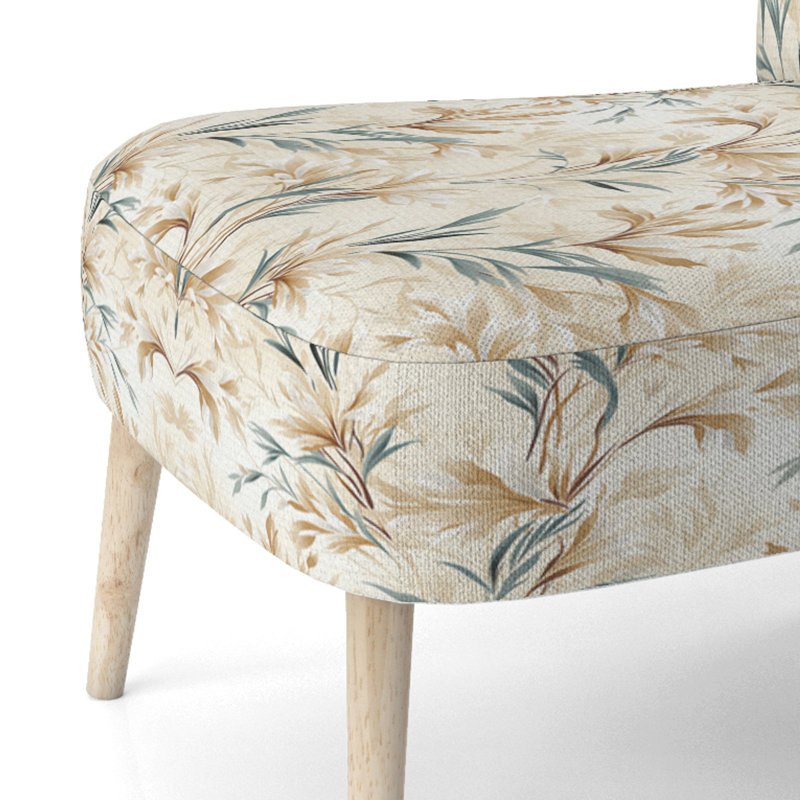 Chaise d'appoint rembourrée A, Rêves de motif de bois de grève tropical II I